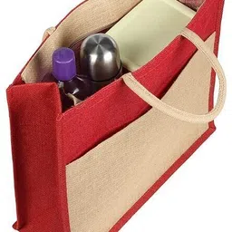 shibui Eco-Friendly Jute Tote Zip Bag for Grocery, shopping vegetables and multipurpose Grocery Bag image 5