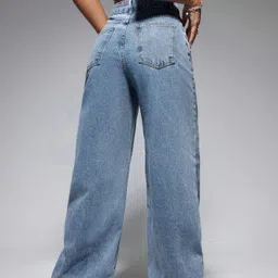 vk fashion Women Loose Fit High Rise Light Blue Jeans image 3