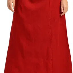 Drapewell Petticoats for Women, Plus Size Saree Petticoat Mehroon Pure Cotton Petticoat-picture-16