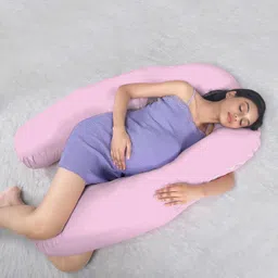 winx Ultra soft U shaped pillow Polyester Fibre Solid Pregnancy Pillow Pack of 1-picture-10