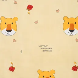 hosta homes Multicolor Cartoon 220 TC Poly Cotton Single Size Bedsheet With 1 Pillow Covers image 3