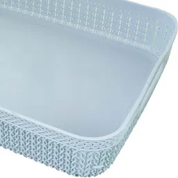 pranisha enterprise Plastic Net Basket 26x20x6.5 cm Mesh Organizer Multicolour Storage Basket image 2