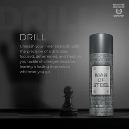 Combo of Man Of Steel Drill Long lasting Deodorant Spray-For Men image 2