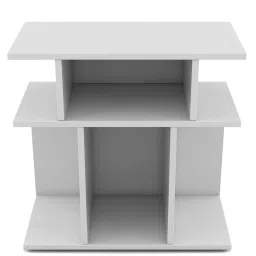 a globia creations Rolex End Table In Frosty White Finish image 4