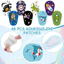 elephantboat Eye Patches for Kids Cotton Adhesive Eye Patch After Surgery for Lazy Eye 40pcs Films Medical Dressing image 3
