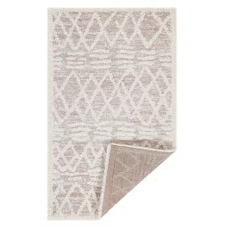 sapana carpet-mats Beige Geometrical Polyester 6 ft x 9 ft Machine Made Carpet image 2