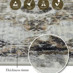 obsessions Cream and Brown Persian 2x7 Feet Machine Made Runner image 3