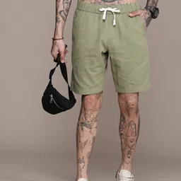 roadster Solid Men Green Regular Shorts-picture-19