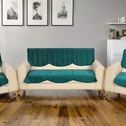 shringoori creations Polyester 3+1+1 Seater Sofa Floral Cover-picture-10