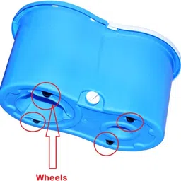 agnirva Premium Steel Basket 360° Self Spin with Rotating Head with extra refill Mop Set image 3