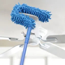 yogi Foldable Microfiber Fan Cleaning Duster Flexible Fan mop for Quick and Easy Cleaning of Home, Kitchen, Car, Ceiling, Fan Dusting Office Fan Cleaning Brush with Long Rod(Multi) Wet and Dry Duster Set image 1
