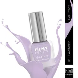 filmy beauty Gel Effect Nail Polish Lavender – Glossy, Quick-Dry, Long-Lasting (10 ml) White image 3