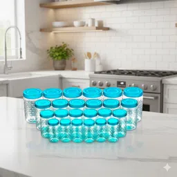maxtid Utensil Kitchen Rack 24 Airtight Jars Kitchen Storage Box for Everyday Use Plastic-picture-38