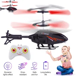 loftnsoft Gravity sensor RC Helicopter with Safety Sensor and 3D Light - Pack of 1 image 5