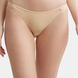 jockey SS02 Super Combed Cotton Elastane Stretch Women Bikini Beige Panty-picture-15