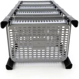 umax Multipurpose Storage Rack Organizer, Plastic Shelf Stand for Kitchen, Office Plastic Kitchen Trolley image 5