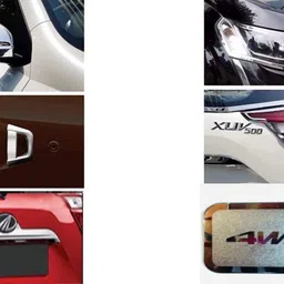 Exterior Chrome Accessories Combo Kit XUV 500 Type 3 (2018-Present) Set of 16Pcs Chrome Mahindra XUV 500 Rear Garnish-image-3