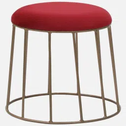 casacraft from pepperfry Freeman Metal Seating Stool In Red Colour image 4