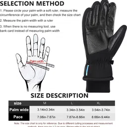 sthira Winter Gloves for Men Warm Riding Gloves Touch Screen Finger Anti-slip Design Riding Gloves image 2