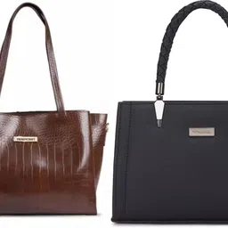 trendycraft Women Brown, Black Shoulder Bag image 1