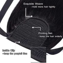 deluxe hair A Women's Full Head Ribbon 24 Inch Extension Wig_pack of 2 Hair Extension image 3