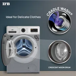 ifb 6.5 kg Steam Wash, Hard Water Wash, Active Color Protection Fully Automatic Front Load Silver image 4