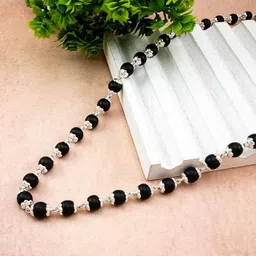 divine rudras UGANTA Karungali Kattai Copper Cap Beads Mala (8MM) Wood Necklace image 2