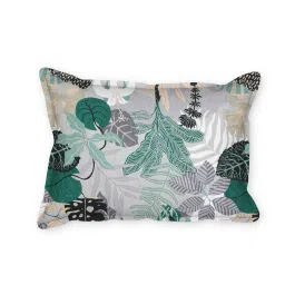 sej by nisha gupta Green Floral 144 TC Cotton Single Bed Sized Bed Sheets With 1 Pillow Cover image 3