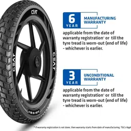 ceat GRIPP XL TT 64S 120/90-17 Rear Two Wheeler Tyre image 5