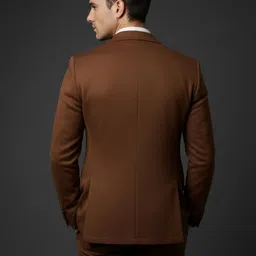 cjc Men Solid Single Breasted Casual Blazer image 2