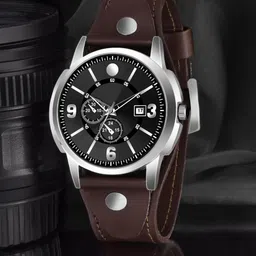szn Analog Watch - For Men VIN 3D Black brown strapSZNNKK image 4