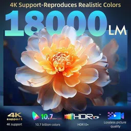 Maizic Smarthome CineCast Pro Smart LED Projector, 18000 Lumens, 4K Support, 170 Inch Screen Size (18000 lm / 1 Speaker / Wireless / Remote Controller) Portable Projector image 3