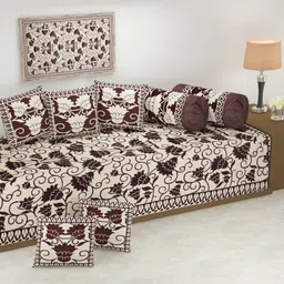 Velvet Floral Diwan Set-image-24