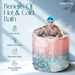 bathremedy Inflatable Bath Tub for Adults Foldable SPA Tub for Bathroom | Thickened Insulated Ice Bath Tub with Drainage Hole | Portable Home Spa Bathtub Free-standing Bathtub image 3