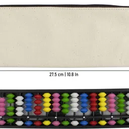 spillbox Abacus Math Learning Kit for Kids 17 Rod Colour White with Canvas White Pouch image 5