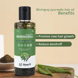 glowriti Bhringraj Hair Oil With Bhringraj Roots (200 ml) Hair Oil image 2