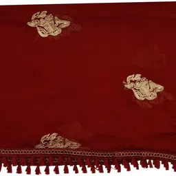 whiteheaven Chiffon Embroidered Maroon Women Dupatta image 2