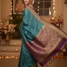 lokavanya Printed Banarasi Cotton Silk Saree image 3