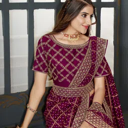 sareemall Embroidered Bandhani Art Silk Saree image 4