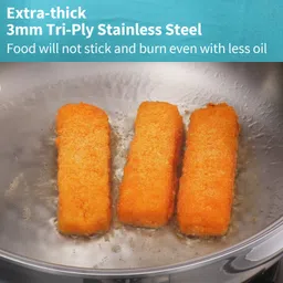 hawkins Pro Frying Pan (PSF22) Fry Pan 22 cm diameter with Lid 1.5 L capacity image 3