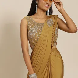 Grancy Mustard Ready to Wear Saree-picture-34
