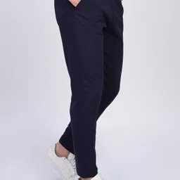 veyniz Men Solid Dark Blue Track Pants image 3