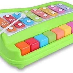 vihu BIG 2 in 1 Musical Piano and Xylophone Toy with 8 Colorful Keys & 2 Mallets 53 image 5
