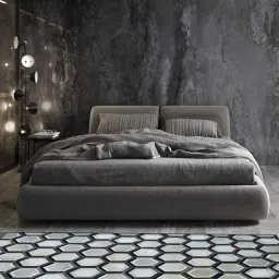 dazzhome Grey & Black Hair On Leather Geometrical Hand Woven 6ftX9ft Carpet-picture-22