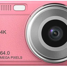 dkian Mirrorless Kids Digital Camera Point and Shoot 1080p Anti Shake 64Mp Portable light pink-image-46