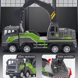 shipease Friction Powered Excavator Construction Truck Toy for Kids Pull Back Vehicles image 4