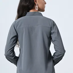 all ways you Women Regular Fit Solid Spread Collar Casual Shirt image 2