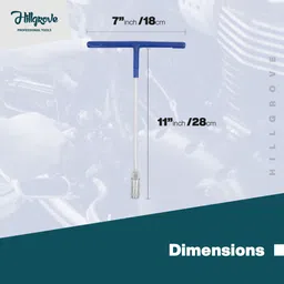 hillgrove 4Pcs Hex T-Socket Spanner Set for Automobiles/Bike/Car Repair Tools Kit Socket Set image 4