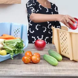 finware Plastic Multipurpose Storage Basket (Pack of 4) Storage Basket image 2