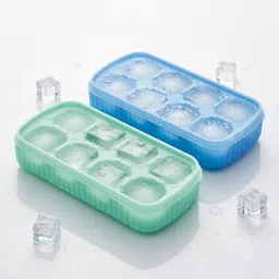 narv Reusable Silicone 8 Ball Ice Maker Mold for Reusable & Cold Drinks Blue, Green Silicone Ice Ball Tray-picture-12